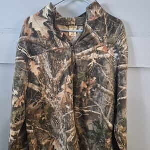 Legendary Whitetails Woodland Camo Fleece Jacket Size L